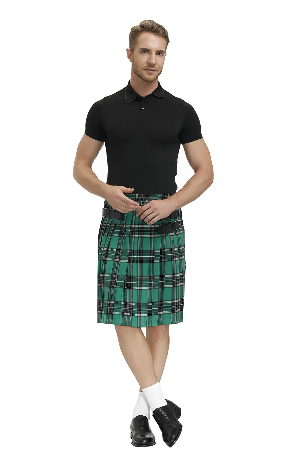 Мужская клетчатая плиссированная юбка шотландский праздничный костюм Kilt