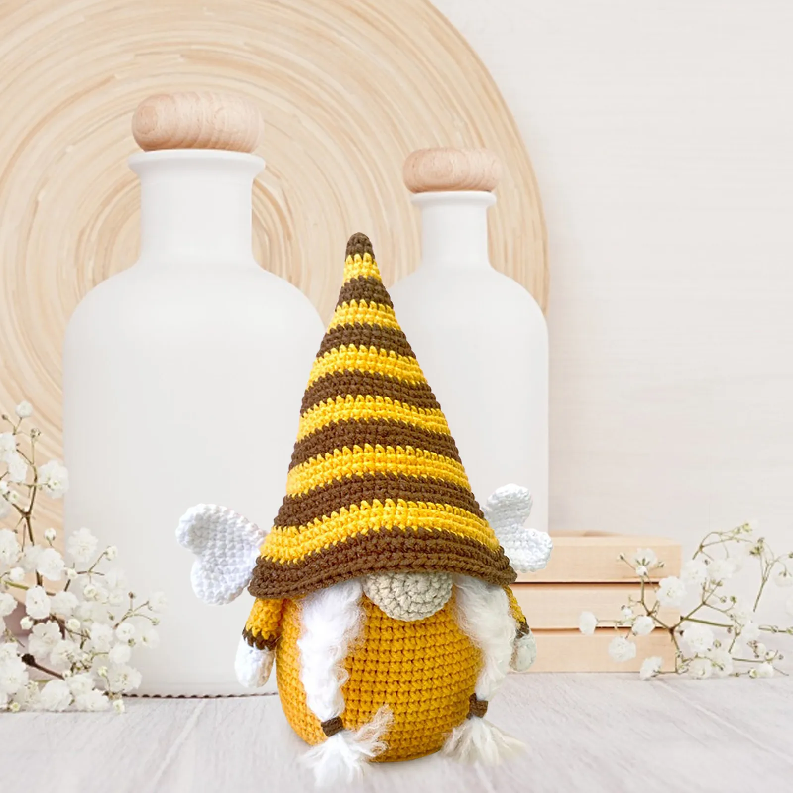 

1PCS Easter Decoration Toys Bumble Bee Striped Gnome Scandinavian Tomte Nisse Swedish Honey Bee Elfs Home Children's Doll Toy