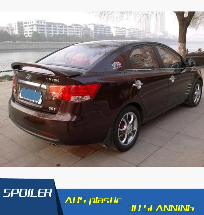 Спойлер для Kia Forte высококачественный спойлер из АБС материала заднего крыла