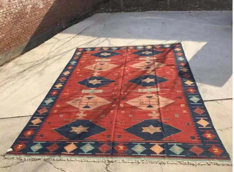 

wool kilim Hand Woven Handmade Home Decoration Geometric Bedroom Turkish Wool Knitting