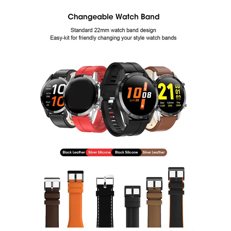 Greentiger Новые смарт часы L13C с Bluetooth вызовом динамик IP68 Водонепроницаемый ECG PPG