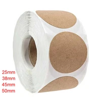 100500pcs kraft paper stickers round blank labels for handmade gift tag paper diy envelope sealing stickers stationery