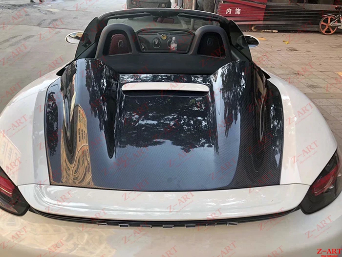 Z ART для Porsche 718 углеродное волокно задний капот Boxster Задняя Крышка багажника