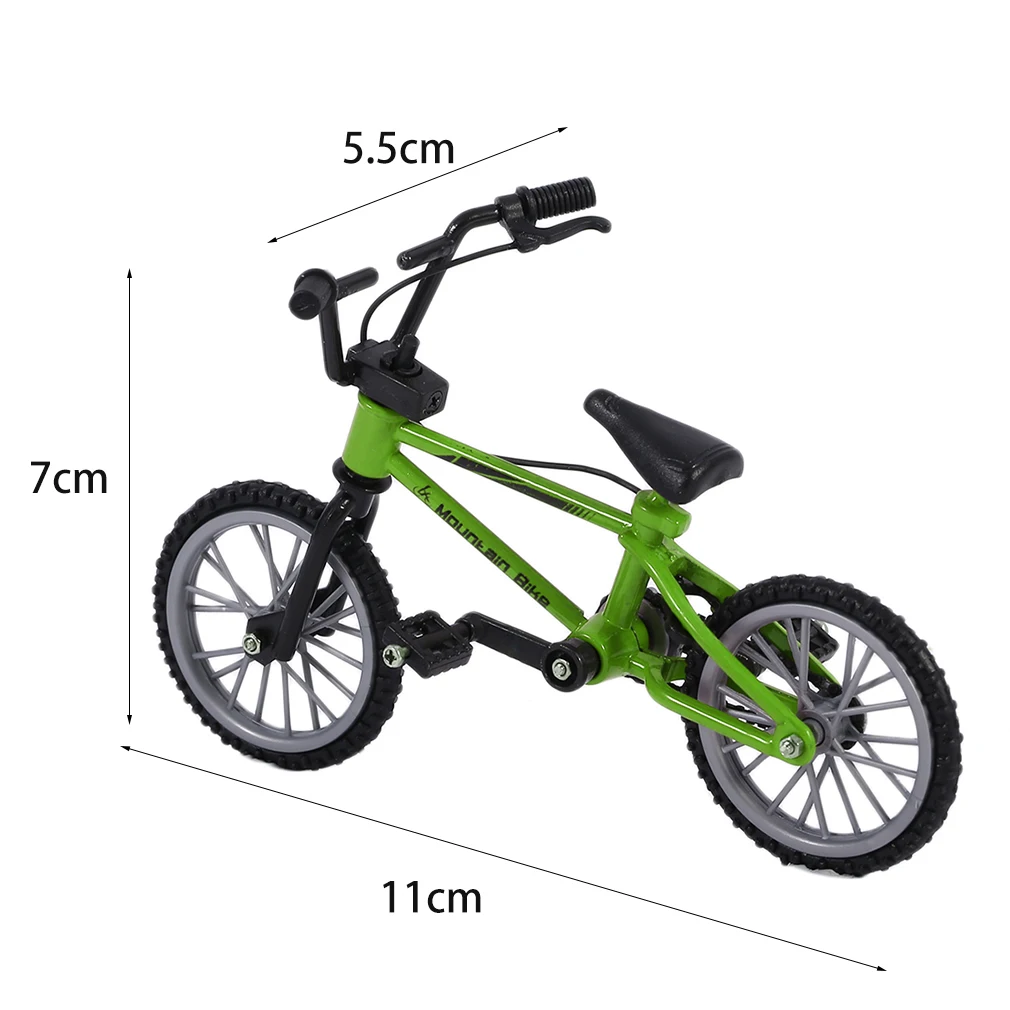 

OCDAY Simulation Alloy Finger bmx Bikes Children Mini Size Green fingerboard bicycle Toys With Brake Rope Gift Funny