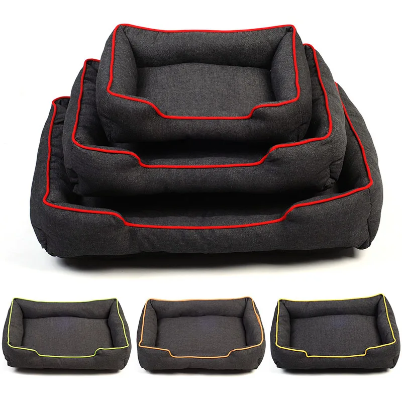 

Fashion All-black Pet Nest Denim Strand Kennel Small Dog Teddy Optional Dog Bed Cat Sofa Autumn and Winter Pet Supplies