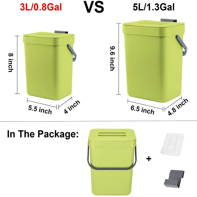 

Wall Mounted Folding Waste Bin Kitchen Cabinet Hanging Trash Can Living Room Door Garbage Can Car Storage Bucket Home Dustbin