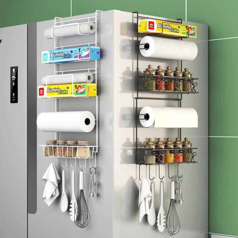 

Refrigerator Rack Side Storage Rack Multifunctional Kitchen Spice Rack Wall-mounted Accessories Organizer Creative Household
