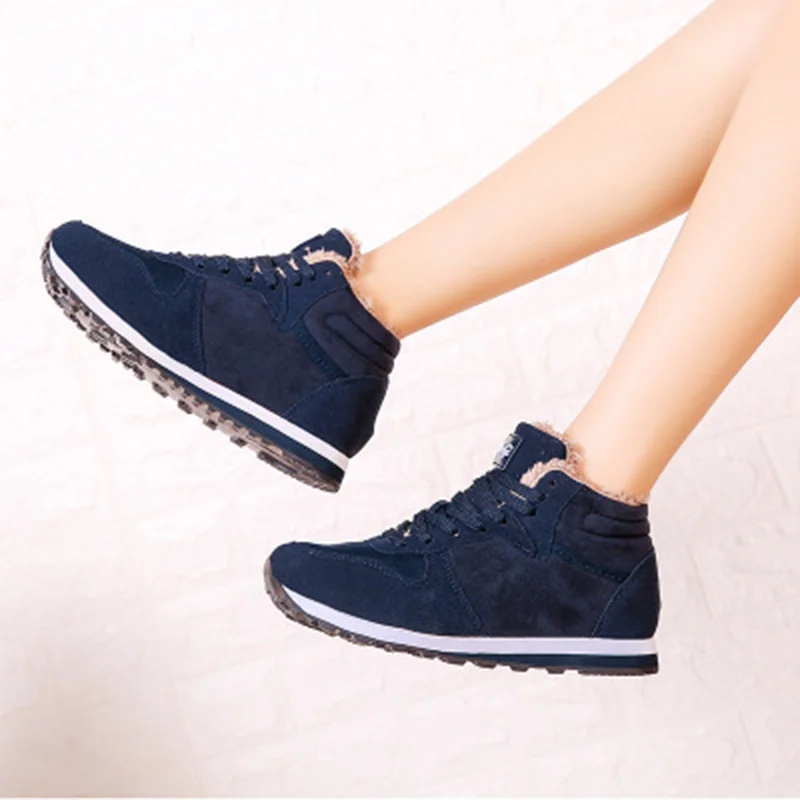 2019 г. Новые женские ботинки теплая зимняя женская обувь на меху модные зимние