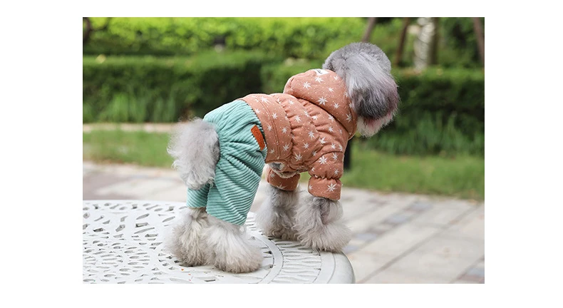 Autumn and Winter Newest Pet Dog Clothes Multi Colors Cute Thick Four-legged Clothes for Small Dog Winter Clothing for Pets