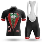 Рождество 2022 смокинг Рождественский мужской велосипедный комплект профессиональная велосипедная одежда быстросохнущая летняя велосипедная рубашка с коротким рукавом