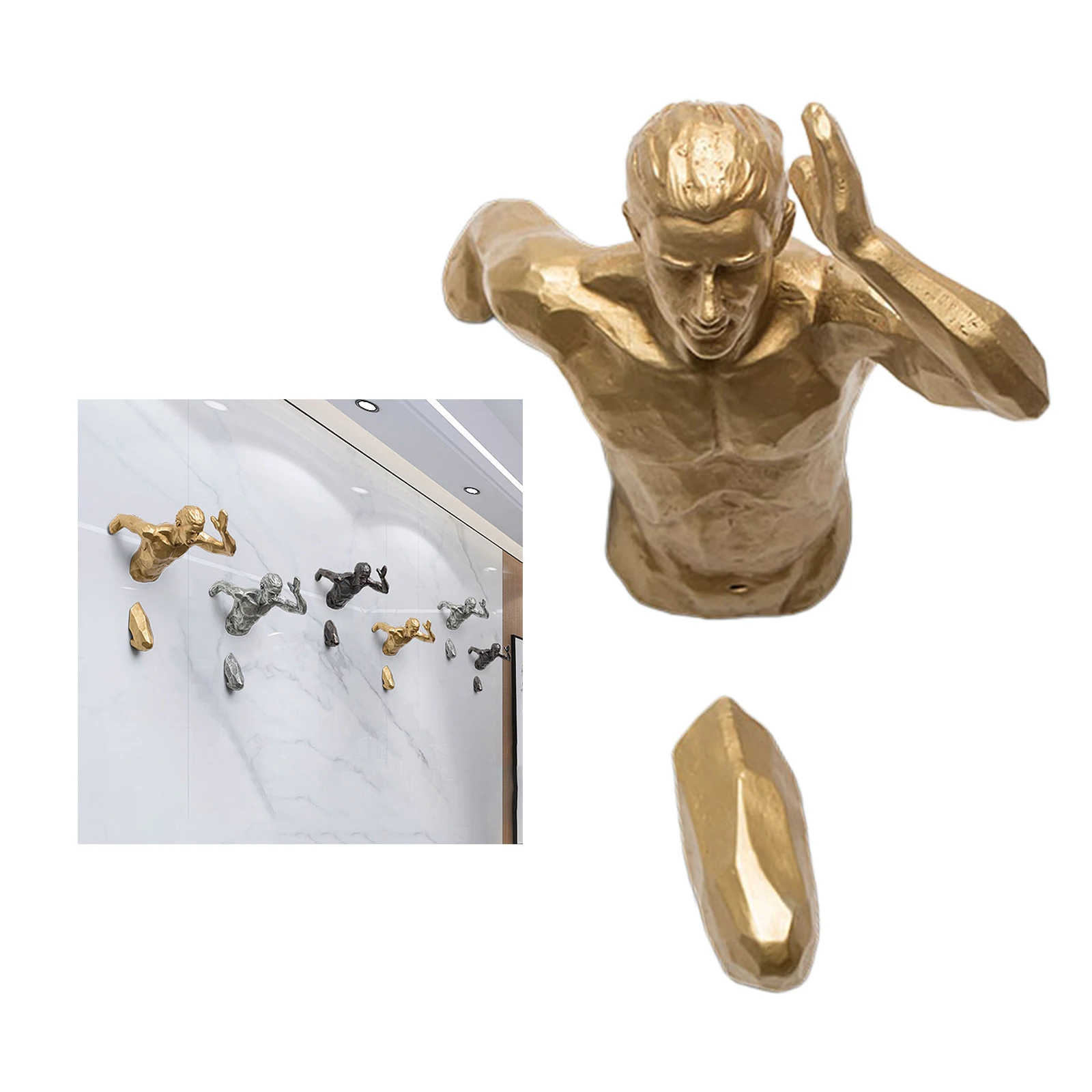 

Resin Decorative Climbing Figurine Statues Home Desktop Background Decor