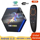 Новинка HK1 RBOX R2 Android 11 Smart TV BOX RK3566 4G DDR4 32G 64G 2,4G5G Wifi 1000M светодиодный K 8K светодиодсветильник ка медиаплеер ТВ-приставка