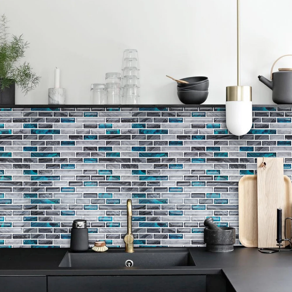 Домашний декор водонепроницаемая виниловая самоклеящаяся мозаичная плитка 3D