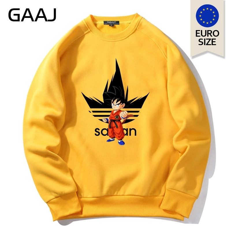 Мужской флисовый Свитшот Goku Черный свитшот с японскими забавными рисунками из