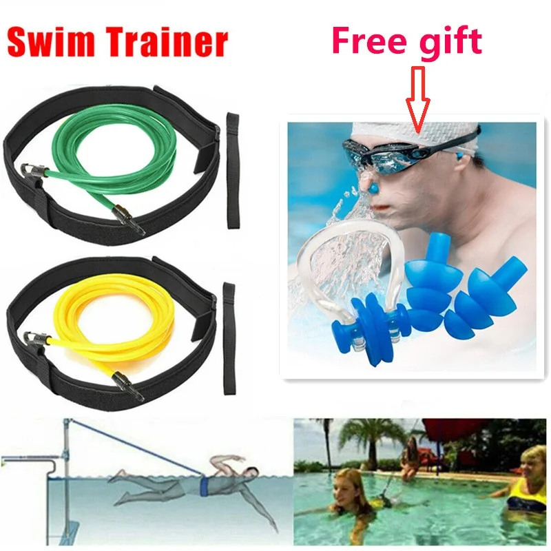 

Регулируемый тренажер для плавания, эластичный пояс, тренажер для плавания, веревка для безопасности, латексные трубки, быстрая доставка