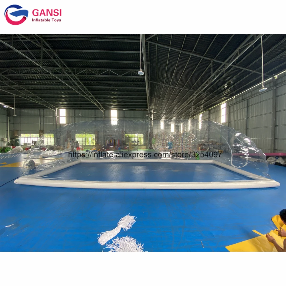 Индивидуальный Прозрачный чехол для бассейна прозрачный надувной купол |