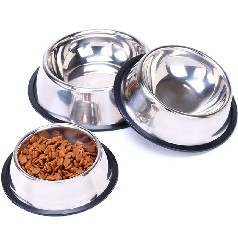 

Dog Cat Bowls Heavy Stainless Steel Travel Footprint Feeding Feeder Water Bowl Pet Dog Cats Puppy Outdoor Food Dish Dropship