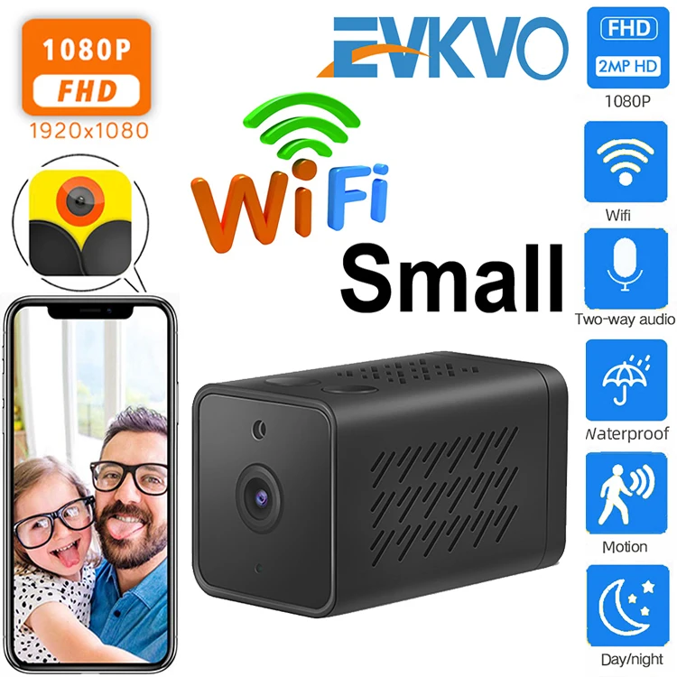 EVKVO FULL HD 1080P WIFI Беспроводная мини IP камера 90 градусов ИК Ночное Видение