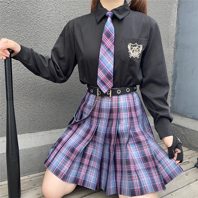 Рубашка JK для студентов весна-осень модная блузка колледжа с длинным рукавом и