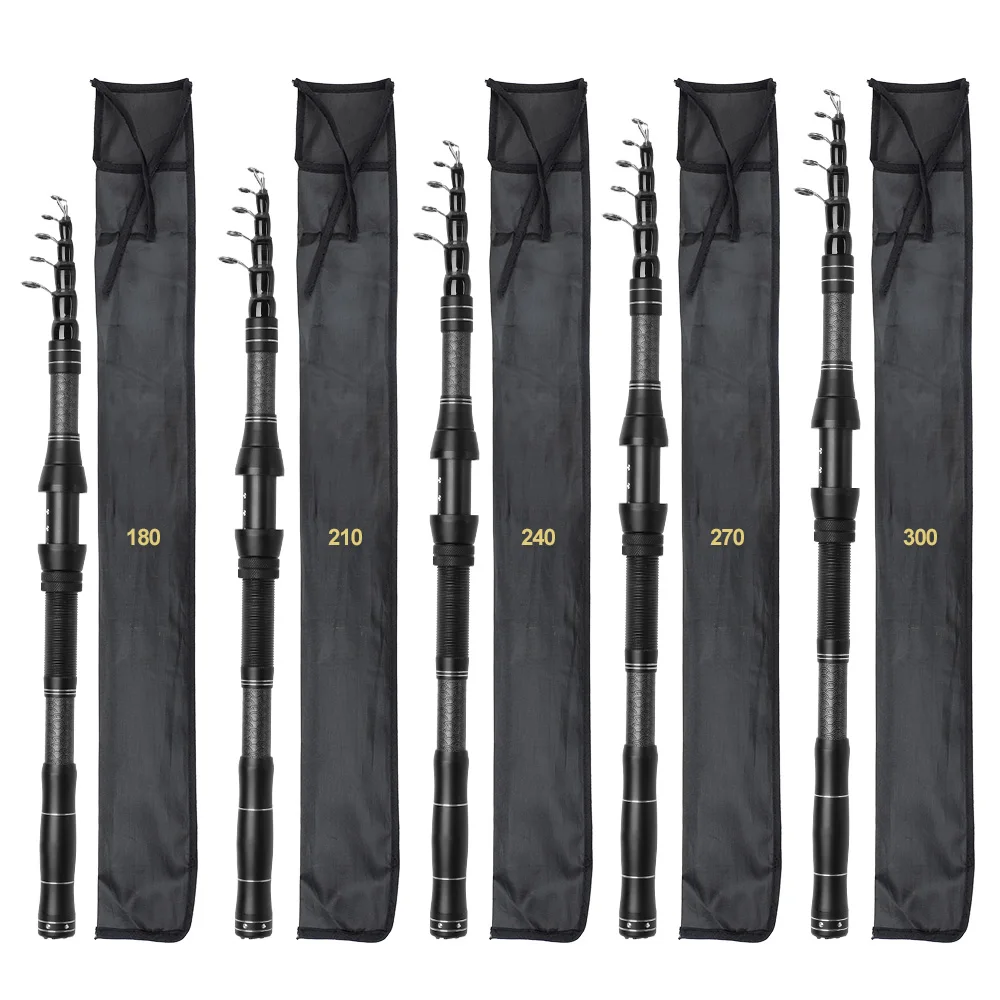 DONQL Telescopic Fishing Rod Spinning 1.8m-3.0m Carbon Fiber Ultrashort Travel Multifunction Fish Pole | Спорт и развлечения