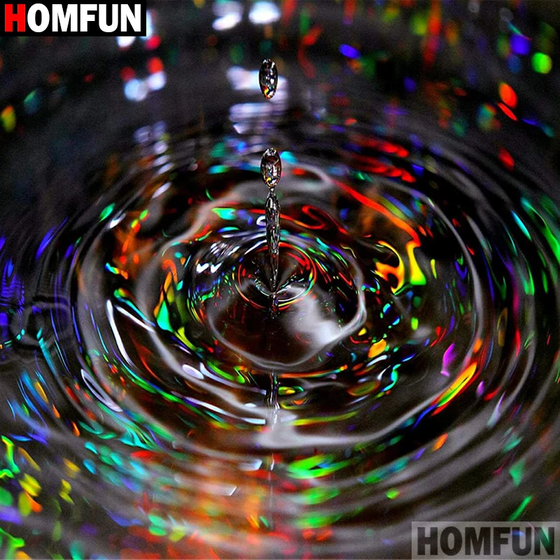 Алмазная живопись HOMFUN вышивка крестиком 5D цветной водный пейзаж домашний декор