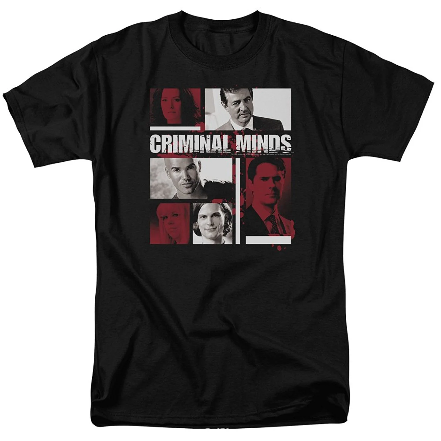 

Men's Criminal Minds Character Panels CBS TV Show T-Shirt Tee
