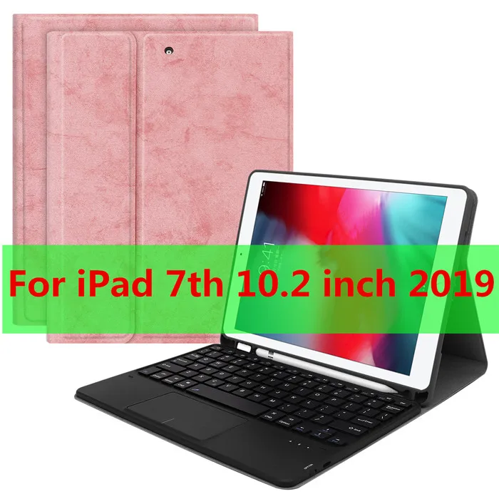 T-1028-3-Pink Тачпад клавиатура чехол для iPad mini 5 7,9 6th 9,7 Pro 11 Air 3 10,5 Чехол коврик для мыши и клавиатуры для iPad 7th 10,2 клавиатура - Цвет: T-1028-3-Pink