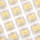 Дополнительные колпачки Gateron молочного желтого цвета V2 переключатель 5pin RGB линейный 63g Mx Stem машинный смазанный переключатель для механической клавиатуры