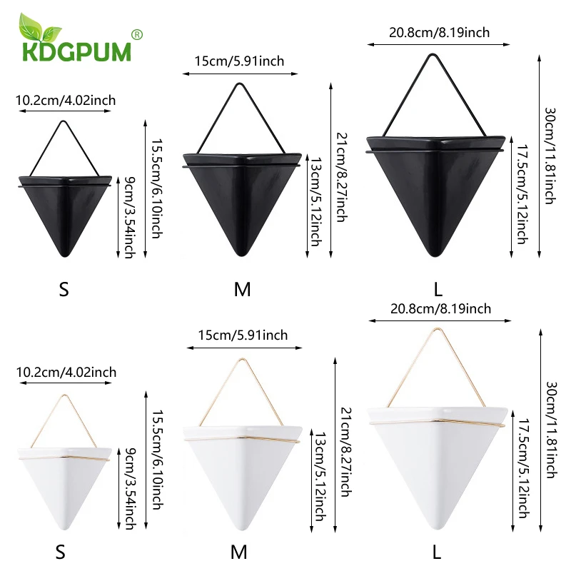 Современный керамический цветочный горшок ручной работы настенный подвесной
