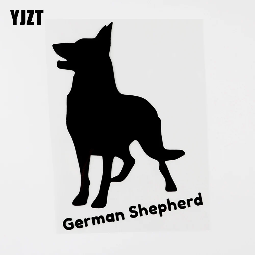 

YJZT 12CM×16.5CM Fashion Animal German Shepherd Dog Decal Vinyl Car Sticker 8C-0261