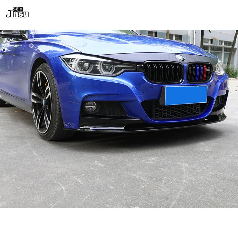 Глянцевый черный ABS передний бампер для губ BMW F30 3 серии M Стиль 2013 2018 подходит