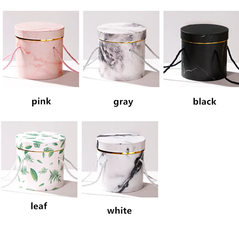 1 шт. круглая упаковочная бумага Подарочная коробка цветочный букет с крышкой и