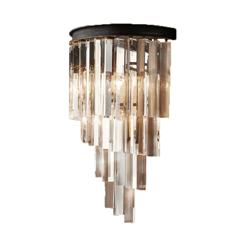 Американская Хрустальная настенная лампа для спальни коридора кабинета