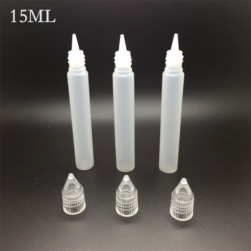1 шт. новые иглы наконечник капельницы бутылки жидкий пластик 15 мл пустой