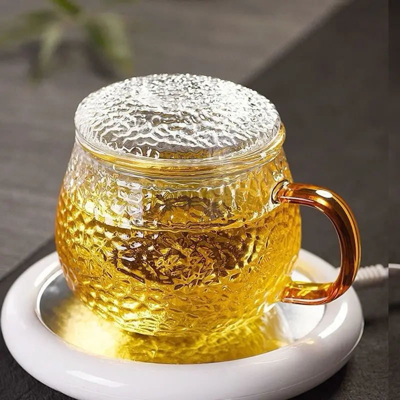 Стакан большой емкости с узором молотка и крышкой фильтр для чашки чая Офисная