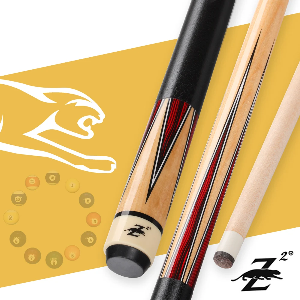 

Z2 бильярдный кий 11,5 мм наконечник набор бильярдных палочек с чехлом с подарками кленовый 147 см Профессиональный девять мячей черный 8 Китай