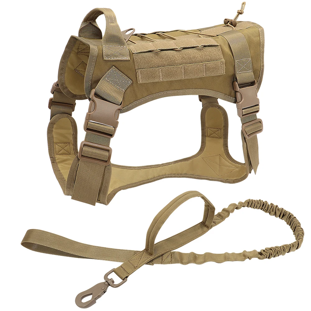 

Military Tactical Dog Hanress Large Dog Harness Elastic Pet Leash Large Dogs Working Traning Vest for German Shepherd