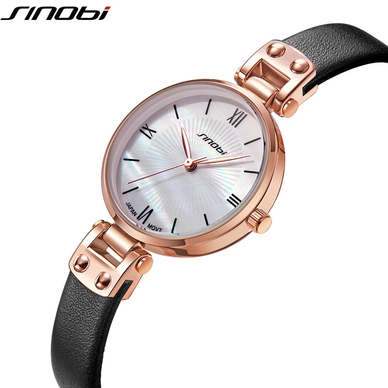 Часы наручные SINOBI женские кварцевые брендовые роскошные водонепроницаемые с