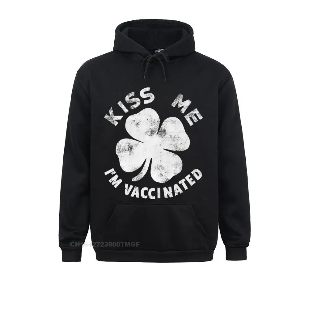

Kiss Me Im Irish Vaccinated St Patricks Day Funny Premium New Hoodie Streetwear Crazy Discount Hoodies Clothes for Students