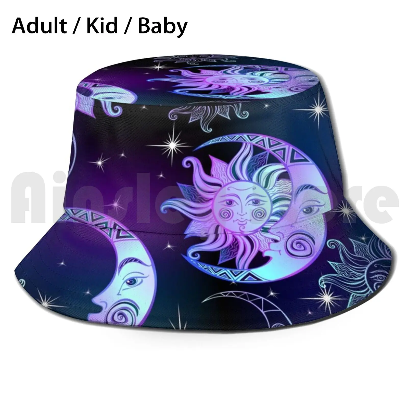 

Шляпа от солнца, Луны и звезды, складная, защита от УФ лучей, луна, звезды, астрология, гороскоп, мистическое небо, винтажная, красивая