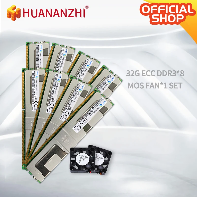 

HUANANZHI MOS FAN with Samsung DDR3 1866MHZ REG ECC 32G RAM MEMORY COMBO KIT