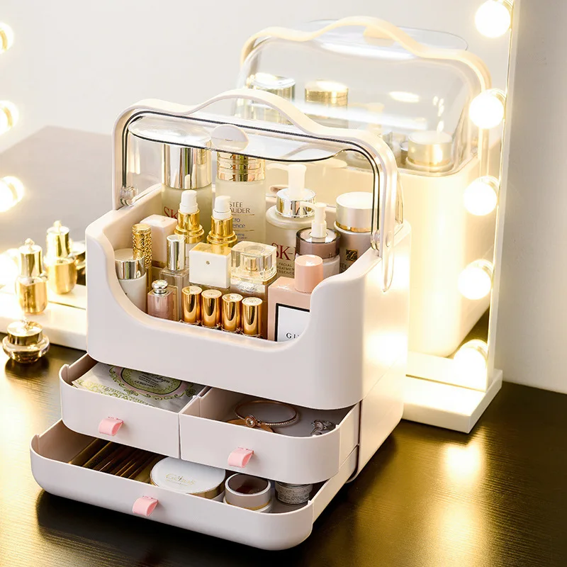 

Light Luxury Cosmetics Skin Care Products Storage Box Bedroom Furniture Storage Cabinet Modern Simple Makeup Storage Personality