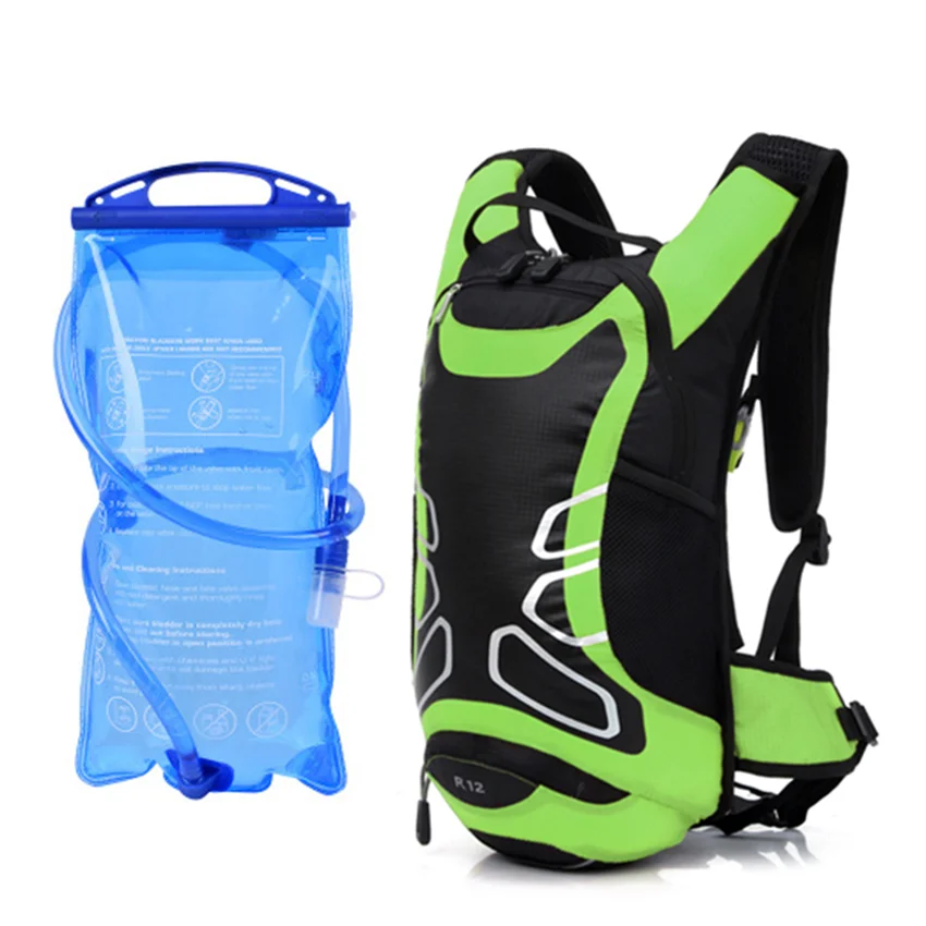 with water bag 12L велосипед велосипедные сумки велосипедный рюкзак тканевый резервуар для воды Сверхлегкий на открытом воздухе Спорт езда MTB Тактический походный военный рюкзак - Цвет: with water bag