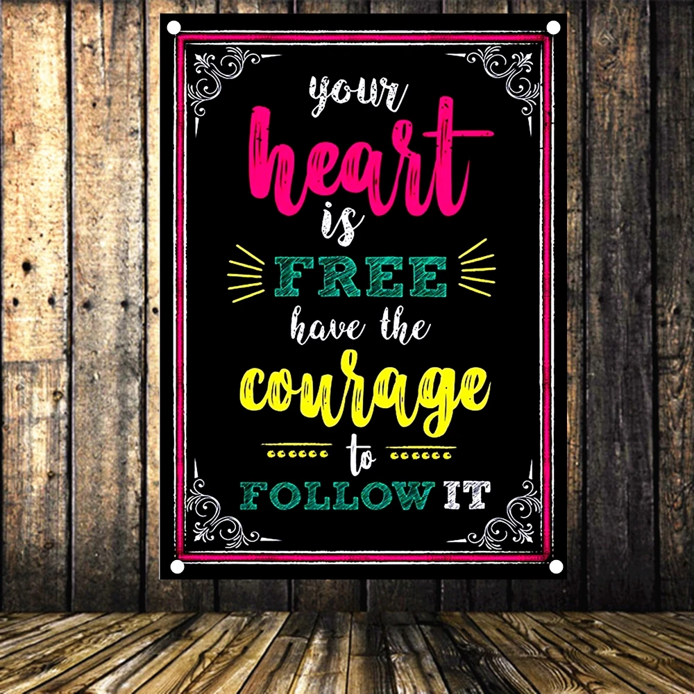 

Inspirational Wall Art to Change your Mindset for Growth! Motivational Flags & Banners Wall Hanging for Bedroom Office Decor E5