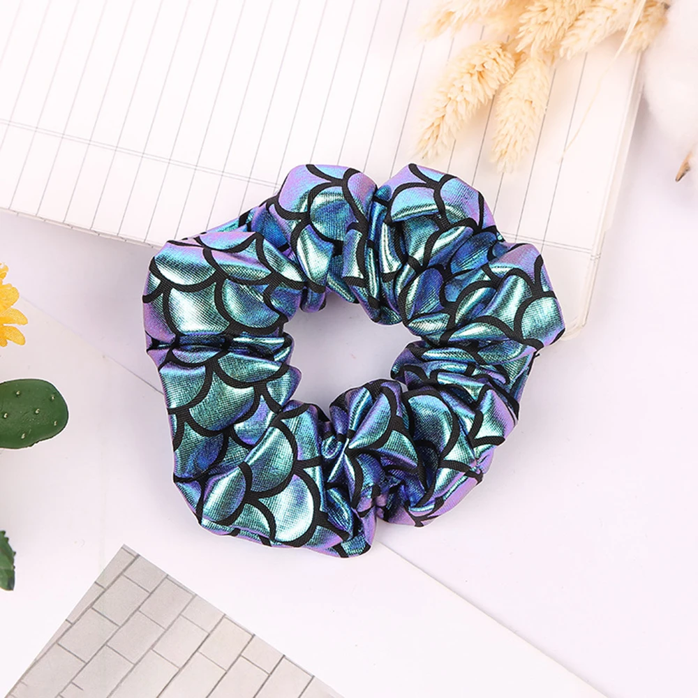 Блестящие разноцветные резинки для волос женские эластичные головные уборы