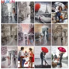 Квадратная 5D картина из страз сделай сам, женский зонт, алмазная вышивка, портрет, вышивка крестиком, стразы, мозаичная картина, искусство, домашний декор