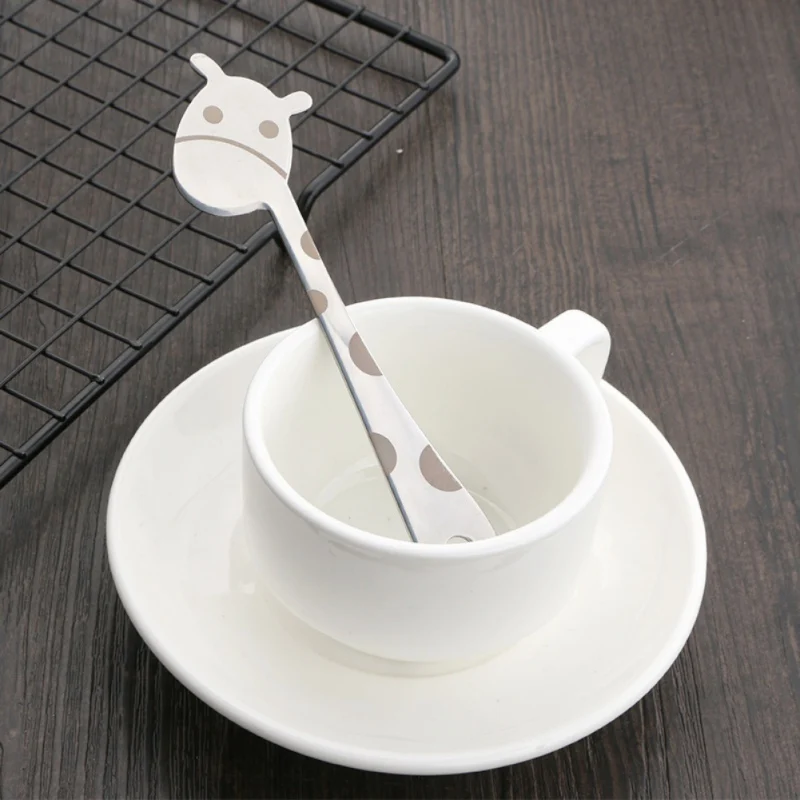 Нержавеющая сталь цвета радуги ложка с длинной ручкой и вилки совок для супа