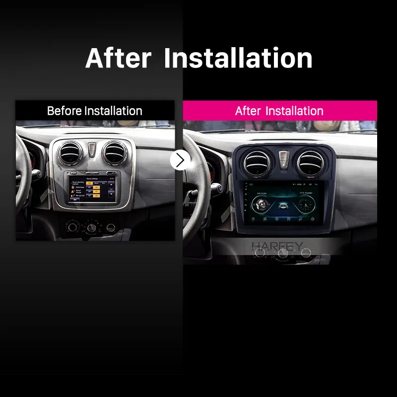 Harfey 9 &quotAndroid 8 1 Автомобильный gps навигатор мультимедийный плеер радио для Renault Dacia