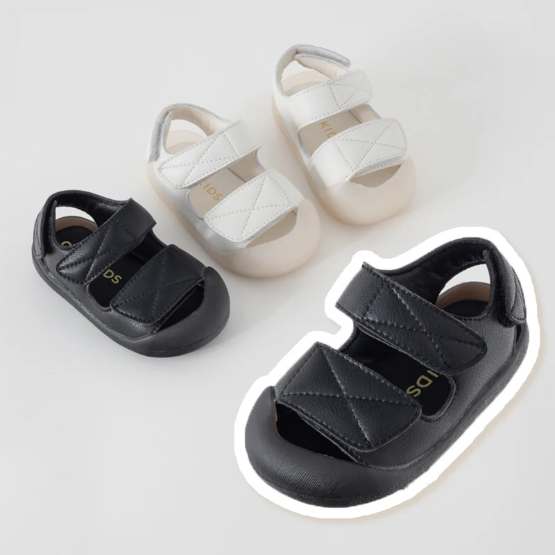 

Модные босоножки для маленьких мальчиков и девочек, сезон лето-весна-осень 2021, Закрытые босоножки с полупальцами