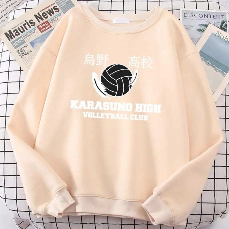 

Свитшот Karasuno мужской с принтом в стиле аниме для старшей школы, Флисовая теплая одежда, свободная толстовка с круглым вырезом, модный спорти...